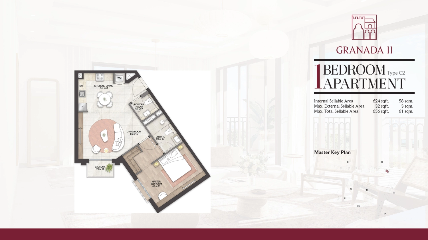 1 BR - Type B